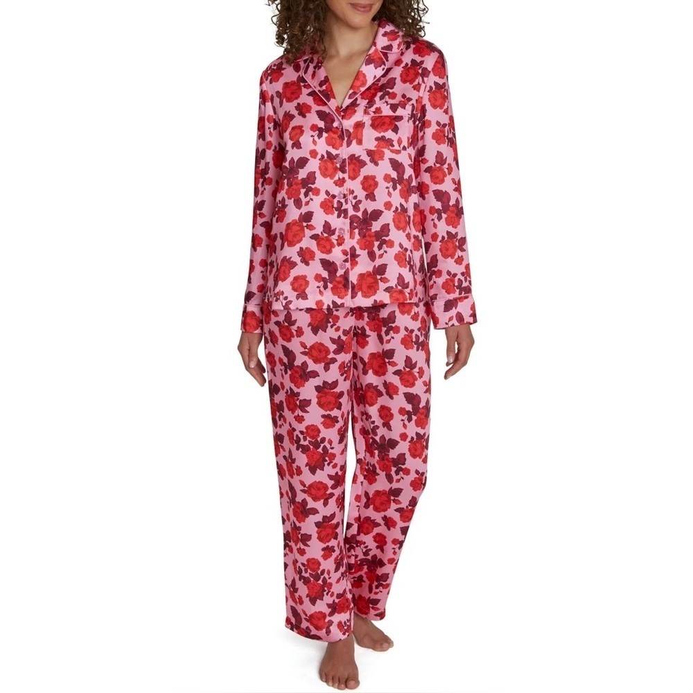 Loft Satin Notch Collared Pajama Set - M